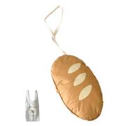 Bolsa de compras plegable con diseño de pan con gran capacidad para compradores creativos, espaciosa bolsa de comestibles reutilizable, como se muestra