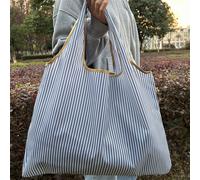 Bolsa de compras plegable de gran capacidad - Bolso tote de nailon y duradero con correa para el , lavable a máquina, ideal para de alimentos y el uso diario, bolsas de compras