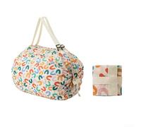Bolsa de compras plegable de gran capacidad para viajes de comestibles, viajes, salidas de playa, uso en la playa y organización del hogar, material de tela de nailon portátil (10)