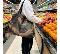 Bolsa de compras reutilizable, bolsillo plegable para comestibles, bolsa de viaje reciclada