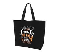 Bolsa de compras reutilizable de lona ligera para mujer con conciencia sobre el cáncer de riñón, color negro
