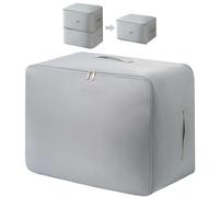 Bolsa de compresión Ultimate Space Master - Organizador de autocompresión ultra pequeño de almacenamiento para edredones, ropa, viaje y casa (Beige, L)