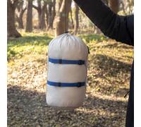 Bolsa de compresión ultraligera de silnylon 20D con cordón y correa para camping, senderismo, mochileros, viajes al aire libre (talla L)