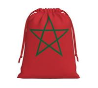 Bolsa de cordón con estampado de bandera de Marruecos, bolsa de regalo, regalo de evento reutilizable, bolsa de almacenamiento diaria S
