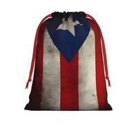 Bolsa de cordón con estampado de bandera de Puerto Rico, bolsas de cuerda, bolsas de embalaje premium para negocios y eventos, L