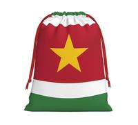 Bolsa de cordón con estampado de bandera de Surinam, bolsas de cuerda, bolsas de embalaje premium para negocios y eventos, L