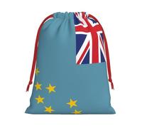 Bolsa de cordón con estampado de bandera de Tuvalu, bolsas de cuerda, bolsas de embalaje premium para negocios y eventos, talla S