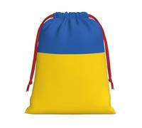 Bolsa de cordón con estampado de bandera de Ucrania, bolsas de cuerda, bolsas de embalaje premium para negocios y eventos, talla M