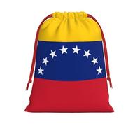 Bolsa de cordón con estampado de bandera de Venezuela, bolsa de regalo, regalo de evento reutilizable, bolsa de almacenamiento diario M