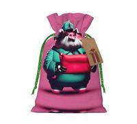 Bolsa de cordón con estampado de cerdito para regalos, bolsas de regalo adorables reutilizables, perfectas para joyas y mucho más