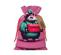 Bolsa de cordón con estampado de cerdito para regalos, bolsas de regalo adorables reutilizables, perfectas para joyas y mucho más