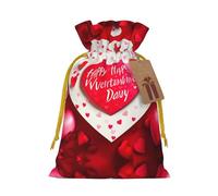 Bolsa de cordón con estampado de feliz día de San Valentín para regalos, bolsas de regalo adorables reutilizables, perfectas para joyas y mucho más