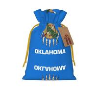 Bolsa de cordón con estampado de la bandera del estado de Oklahoma para regalos, bolsas de regalo adorables reutilizables, perfectas para joyas y mucho más