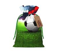Bolsa de cordón con estampado de pelota deportiva de fútbol para regalos, bolsas de regalo adorables reutilizables, perfectas para joyas y mucho más