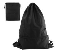 Bolsa de cordón, mochila cuerdas, mochila cuerdas hombre, negro, 45.5 x 37 x 1 cm, con 1 bolsa de cordón no tejida, bolsa de deporte, ajustable, para deportes, actividades