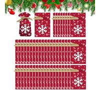 Bolsa De Cordón Para Navidad - 50 Piezas Bolsa Portátil Para Los Detalles De Fiesta | De Caramelos Y Aperitivos De Navidad,Para Adultos, Amantes, Familia, Niños y Niñas