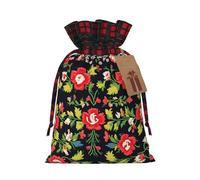 Bolsa de cordón resistente con bordado ucraniano de 8.3 x 11.8 pulgadas, bolsa de regalo moderna y práctica para necesidades diarias, 1 unidad