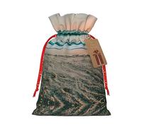 Bolsa de cordón resistente con diseño de puesta de sol de playa, 8.3 x 11.8 pulgadas, bolsa de regalo moderna y práctica para necesidades diarias, 1 unidad