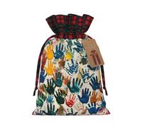 Bolsa de cordón resistente con estampado a mano para niños, 4.7 x 6.9 pulgadas, bolsa de regalo moderna y práctica para necesidades diarias, 1 unidad