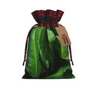 Bolsa de cordón resistente con hojas de plátano frescas, 4.7 x 6.9 pulgadas, bolsa de regalo moderna y práctica para necesidades diarias, 1 unidad