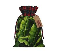 Bolsa de cordón resistente con hojas de plátano frescas, 4.7 x 6.9 pulgadas, bolsa de regalo moderna y práctica para necesidades diarias, 1 unidad