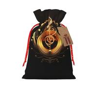 Bolsa de cordón resistente con símbolo de música de 4.7 x 6.9 pulgadas, bolsa de regalo moderna y práctica para necesidades diarias, 1 unidad