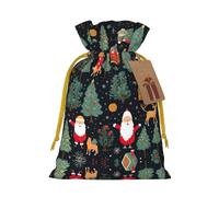 Bolsa de cordón reutilizable con estampado de ciervo de Navidad, perfecta para cumpleaños, aniversarios y fiestas