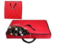 Bolsa de corona de Navidad - Organizador de coronas navideñas, bolsa de almacenamiento decorativa para coronas | Asa reforzada, accesorios de decoración de festivales, organizador de contenedores de