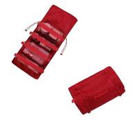 Bolsa de Cosméticos Bolsa de cosméticos for Mujer, Bolsa de Nailon Plegable, Bolsa de Maquillaje con Cuerda, 4 Uds. En 1, Bolsa de cosméticos portátil de Viaje Separable de Malla con Cremallera (Colo