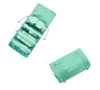 Bolsa de Cosméticos Bolsa de cosméticos for Mujer, Bolsa de Nailon Plegable, Bolsa de Maquillaje con Cuerda, 4 Uds. En 1, Bolsa de cosméticos portátil de Viaje Separable de Malla con Cremallera (Colo