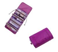 Bolsa de Cosméticos Bolsa de cosméticos for Mujer, Bolsa de Nailon Plegable, Bolsa de Maquillaje con Cuerda, 4 Uds. En 1, Bolsa de cosméticos portátil de Viaje Separable de Malla con Cremallera (Colo