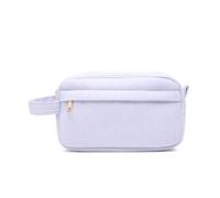 Bolsa de cosméticos Bolsa organizadora de Maquillaje de Pana con asa, Bolsa de Viaje portátil de Gran Capacidad for niñas y Mujeres. Neceser(BLU)