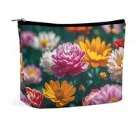 Bolsa de cosméticos Bolsas de Maquillaje para Mujeres Bolsa de Maquillaje portátil All Flowers Bloom Together Estuche de Maquillaje Bolsa de artículos de tocador de Viaje para Accesorios de Viaje