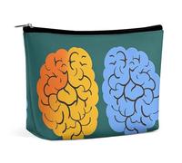 Bolsa de cosméticos Bolsas de Maquillaje para Mujeres Bolsa de Maquillaje portátil Left and Right Brain Advantage Estuche de Maquillaje Bolsa de artículos de tocador de Viaje para Accesorios de Viaje