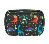 Bolsa de cosméticos con cremallera, bolsa de maquillaje, bolsa de viaje impermeable, bolsas de aseo para mujer, hueso de dinosaurio, Varios colores, 17.5x7x10.5cm/6.9x4.1x2.8in