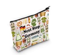 Bolsa de cosméticos con cremallera para regalo de viaje de Alemania, bolsa de maquillaje para vacaciones en Alemania, regalo turístico, Next Stop Germany