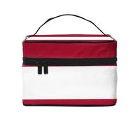 Bolsa de cosméticos con diseño de bandera de Letonia. Bolsa de cosméticos estampada para mujer de moda, organizador de artículos de aseo grande para viajes