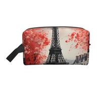Bolsa de cosméticos con diseño de la Torre Eiffel para Mujer, Bolsa de Maquillaje romántica de París, Bolsa organizadora de tocador portátil, Accesorios de Viaje, Regalo