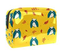 Bolsa de cosméticos con diseño de perro corgi, color naranja, Multicolor 08, 18.5x7.5x13cm/7.3x3x5.1in, Estuche de belleza