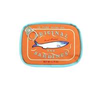 Bolsa de cosméticos con diseño de sardinas enlatadas, bolsa de viaje para baño, portátil, con cremallera, multifunción, suave, para vacaciones de fin de semana, gris oscuro, Talla única