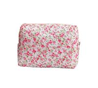 Bolsa de cosméticos con Estampado de Flores, Organizador de Almacenamiento de Maquillaje con Cremallera hinchada, Bolso de Aseo, Bolsa de cosméticos de Viaje Grande, 1 ud. para Viajes(A)