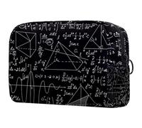 Bolsa de cosméticos con fórmula de ecuaciones matemáticas para mujer, neceser de viaje, bolsa organizadora de maquillaje grande con cremallera, multicolor, 18.5x7.5x13cm/7.3x3x5.1in, Neceser