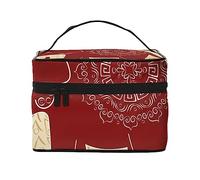 Bolsa de cosméticos con patrón de animales de la selva, bolsa de maquillaje, bolsas de cosméticos de viaje para mujer, bolsas de aseo, Elefante indio con mandalas, Talla única