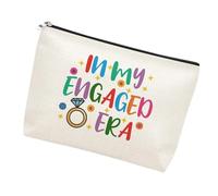 Bolsa de cosméticos con Tema de ERAS comprometidas, organizadores de Maquillaje para Recuerdos y Recuerdos de Despedida de Soltera, Regalo de Compromiso, Maquillaje de Compromiso