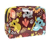 Bolsa de cosméticos de bebé Koala para mujer, bolsas de aseo de viaje, bolsa grande de PVC para maquillaje, práctica bolsa organizadora con cremallera, multicolor, 18.5x7.5x13cm/7.3x3x5.1in, Neceser