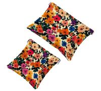 Bolsa de cosméticos de bolsillo con parte superior apretable, calavera en sombrero mexicano, corazón de cactus salvaje oeste, bolsa de maquillaje impermeable para viaje, mini bolsa de maquillaje