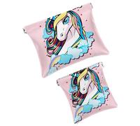 Bolsa de cosméticos de bolsillo pequeño, bolsa de maquillaje de viaje con parte superior apretable, sin cremallera, mini bolsa de maquillaje para mujeres y niñas, colibrí verde tropical, Multi 09,