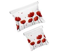 Bolsa de cosméticos de bolsillo pequeño, bolsa de maquillaje de viaje con parte superior apretable, sin cremallera, mini bolsa de maquillaje para mujeres y niñas, colibrí verde tropical, Multi 04,