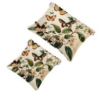 Bolsa de cosméticos de bolsillo pequeño, bolsa de maquillaje de viaje para bolso, sin cremallera, mini bolsa de maquillaje para mujeres y niñas, patrón floral vintage de flores de poni, Multi 04,