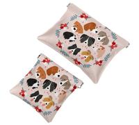 Bolsa de cosméticos de bolsillo pequeño, bolsa de maquillaje de viaje para bolso, sin cremallera, mini bolsa de maquillaje para mujeres y niñas, mandalas negras artísticas para colorear, Multi 03,